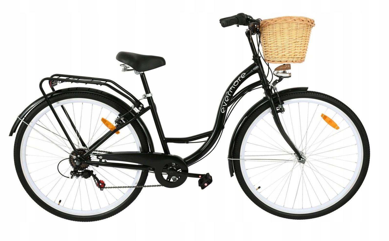 EVERMORE Rower miejski 7 SHIMANO rama 18 cali koło 28 " CZARNY