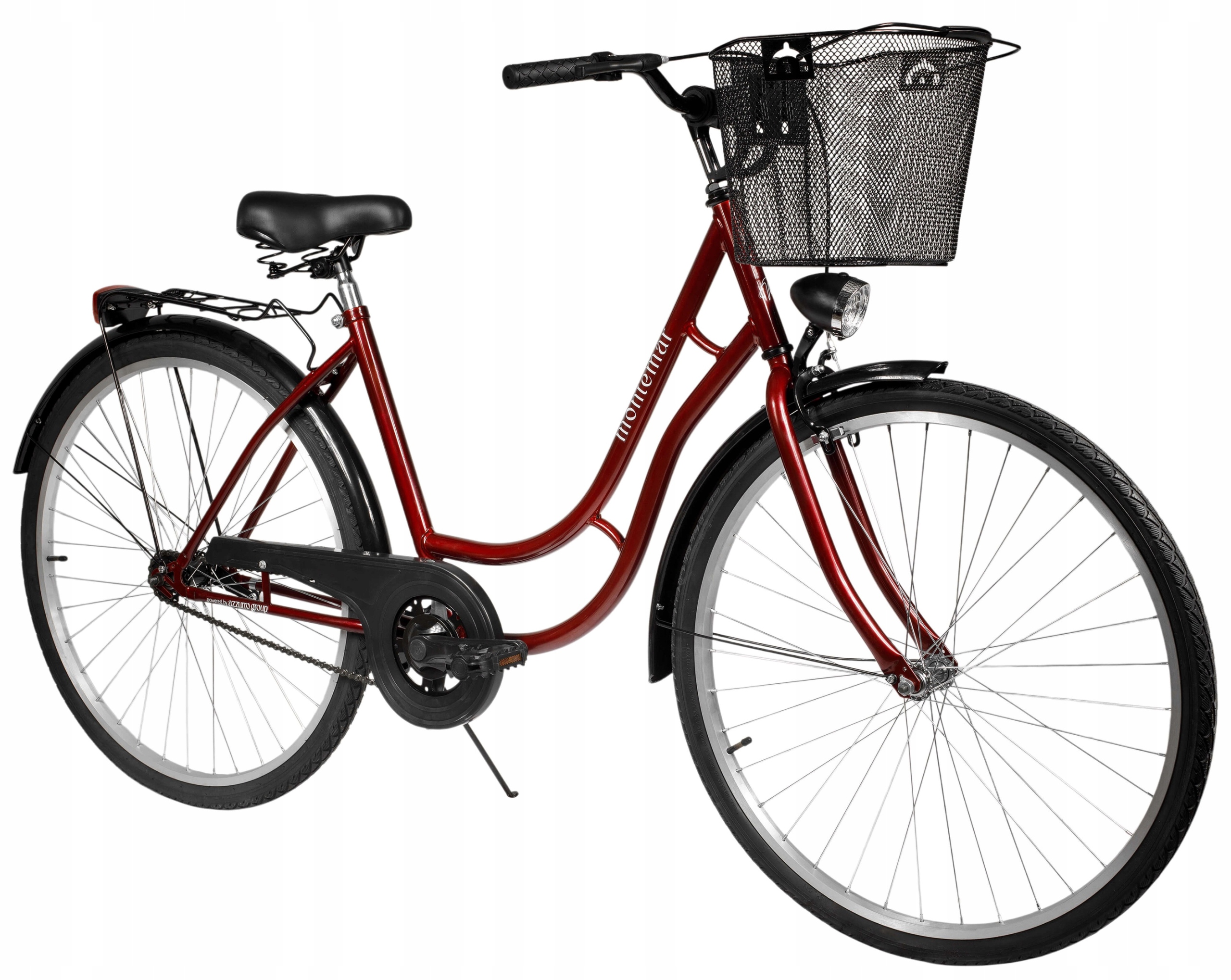 Rower Retro Damski Damka Męski Miejski Montemar 28 Bordowy Polski producent