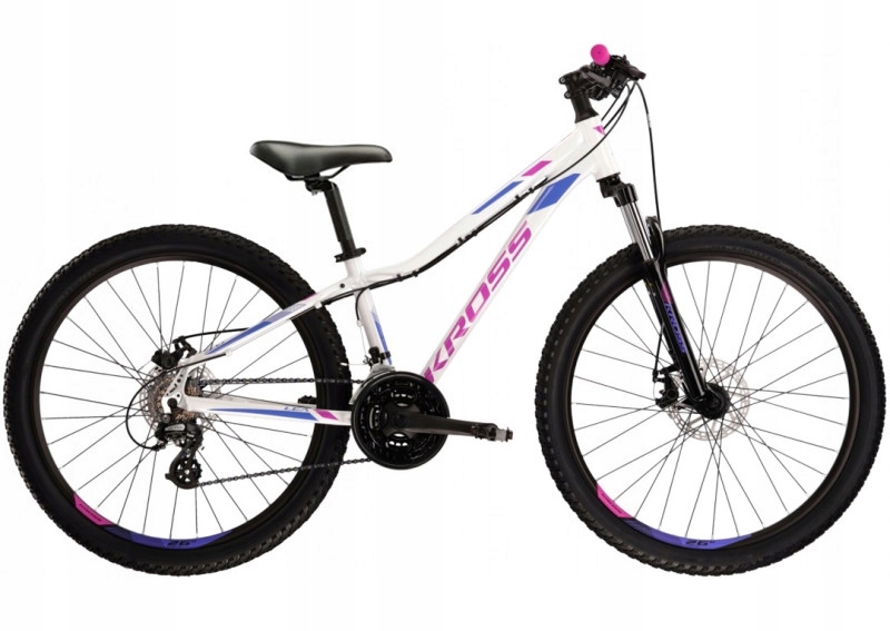 Rower MTB Kross Lea 3.0 rama 15 cali XS koło 26 tarczowe biały fioletowy